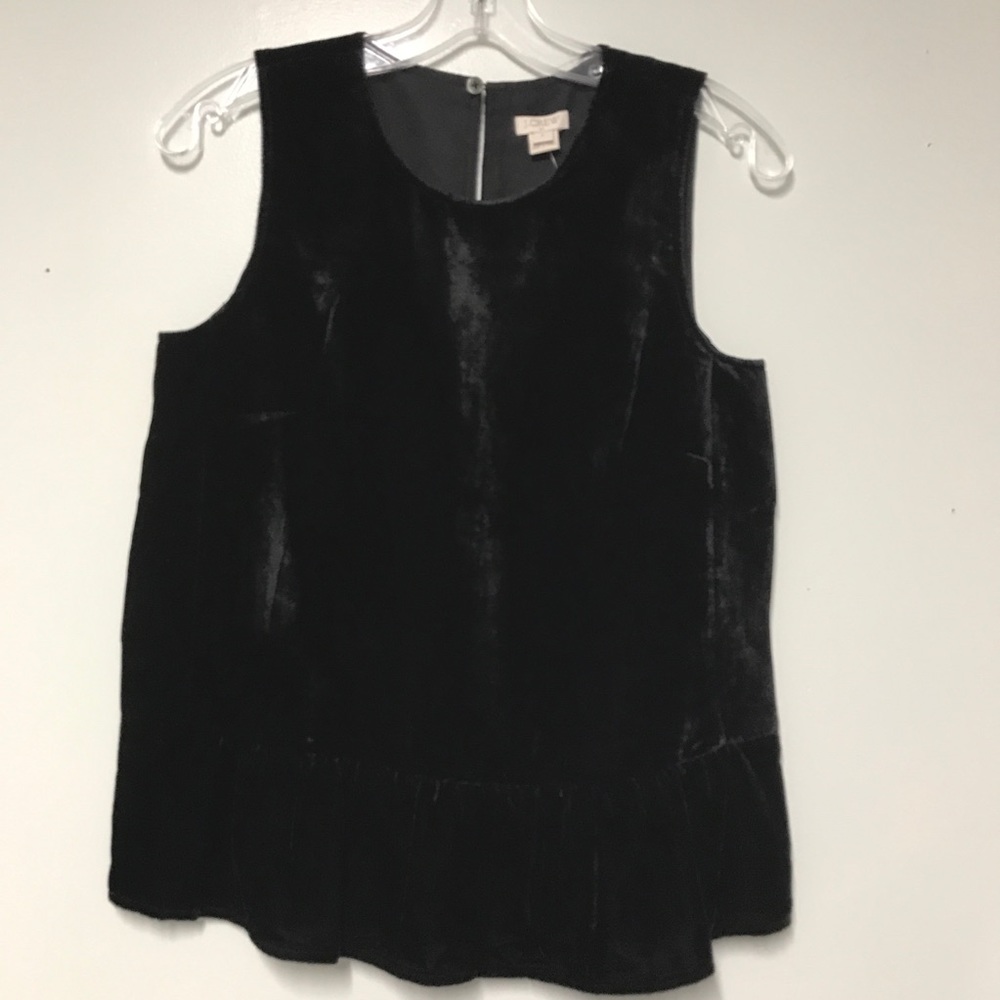 J Crew Velvet Peplum